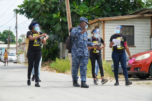 Some of the students in the field during Operation Seek and Save