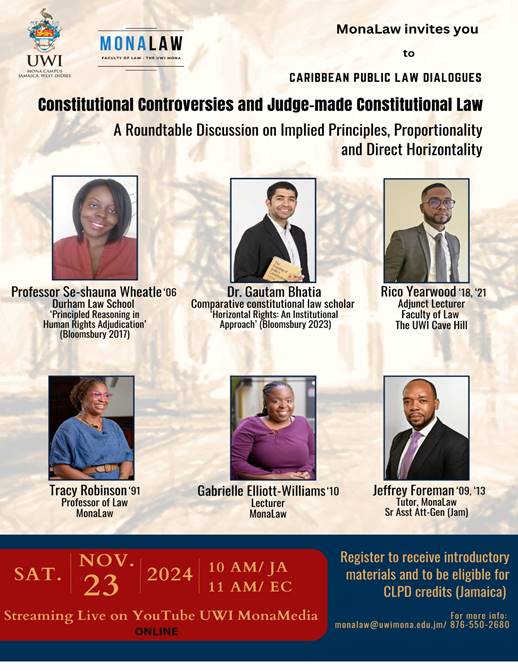 UWI Mona Law Invitation: Caribbean Public Law Dialogue 