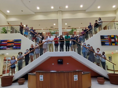 The UWI Mona Campus hosts participants from  the ‘One Ocean Expedition’ research vessel