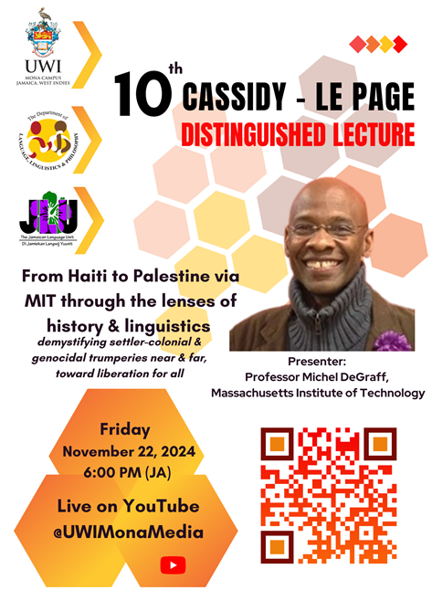 JLU presents : The 10th Cassidy - Le Page Distinguished Lecture | Professor Michel DeGraff