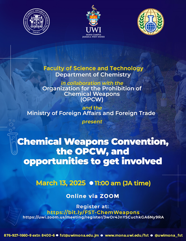 Chemistry Seminar | Chemical Weapons Convention, the OPCW and Opportunities to Get Involved 