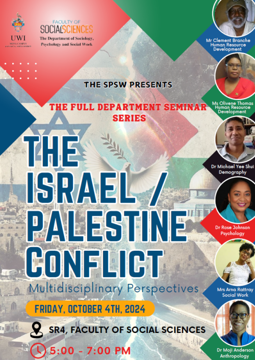 SPSW Department Seminar Series: The Israel/Palestine Conflict - Multidisciplinary Perspectives