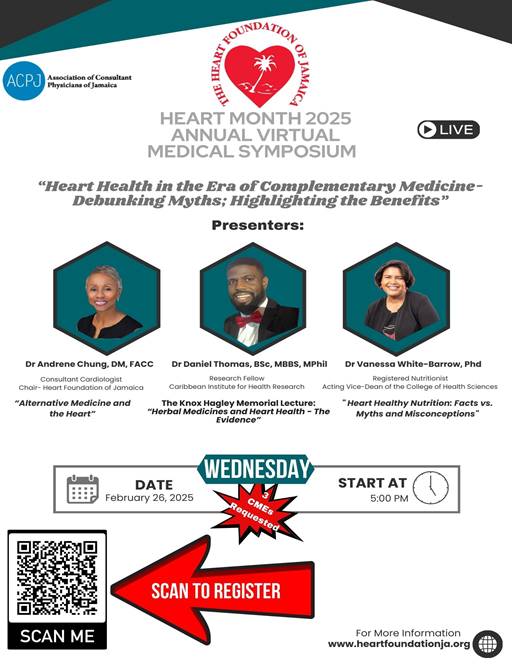 The Heart Foundation of Jamaica Invites you to Virtual Medical Symposium 2025