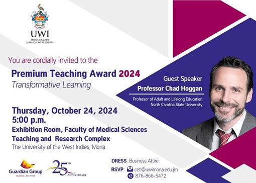 Special Invitation: UWI/Guardian Life Premium Teaching Award Ceremony 2024