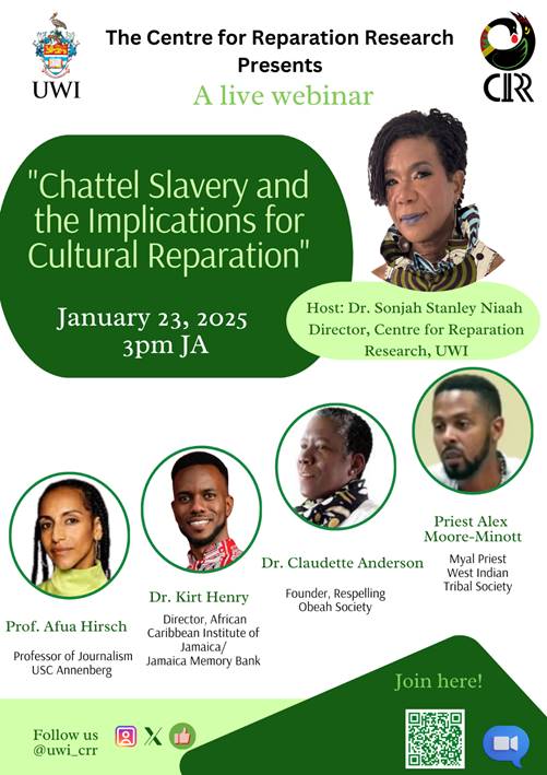 A CRR Live Webinar : Chattel Slavery and the Implications for Cultural Reparation