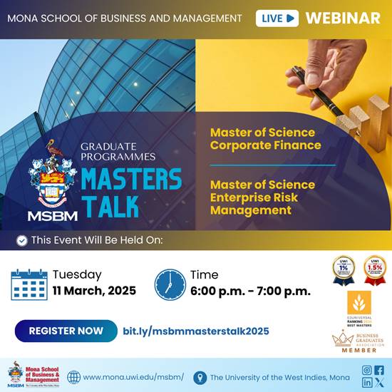 MSBM: Masters Talk - Unlock High-Earning Potential - Enrol in a Graduate degree in  Corporate Finance Degree or Enterprise Risk Management 