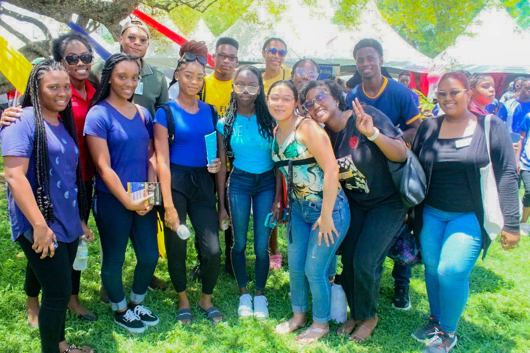 New students pictured at UWI Mona Orientation 2023.